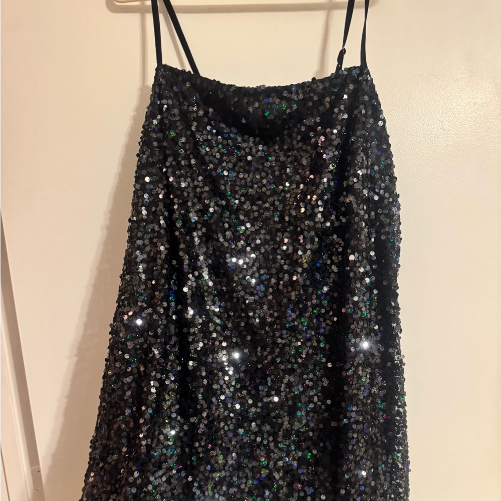 Wild Fable Black Sequin Mini Dress